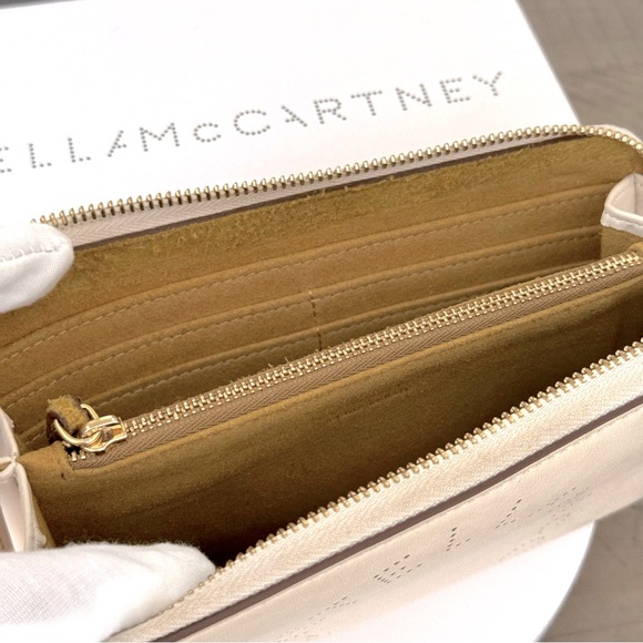 Stella McCartney Logo Perforated Continental Zip Around Wallet - Picture 9 of 12